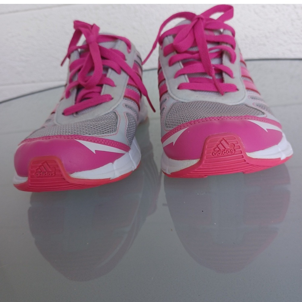 adidas Women's Pink and Gray Athletic Training Sneakers - Picture 8 of 9
